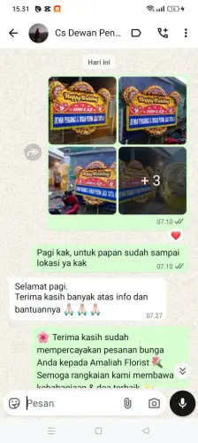 Testimonial Papan Bunga Pernikahan jember
